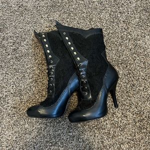 Pleaser Victorian-116 Heeled Boots